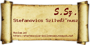 Stefanovics Szilvánusz névjegykártya